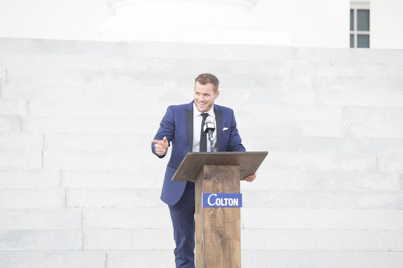 Illustration for article titled Bachelorette Contestant And Former NFLer Colton Underwood Eats Conch, Reveals He's A Virgin